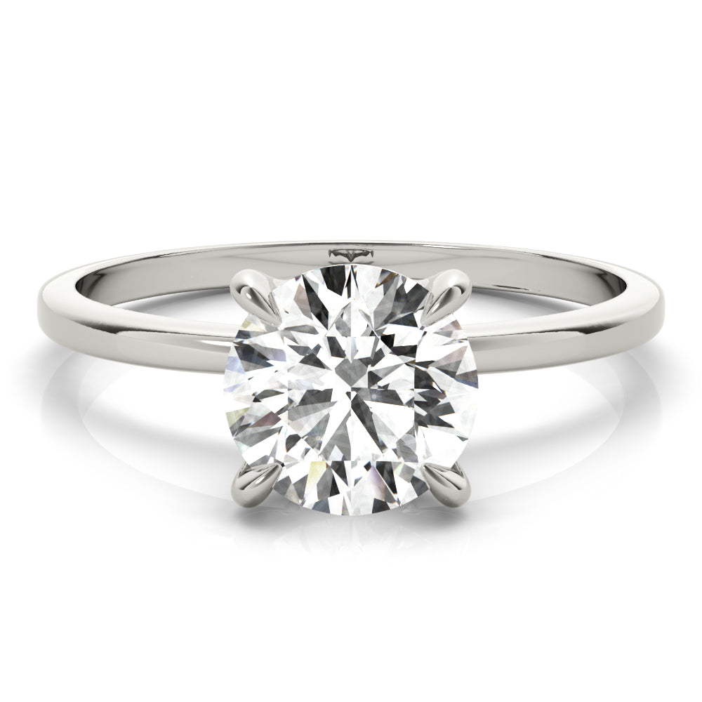 18K White Gold 1 ct Diamond Halo Engagement Ring