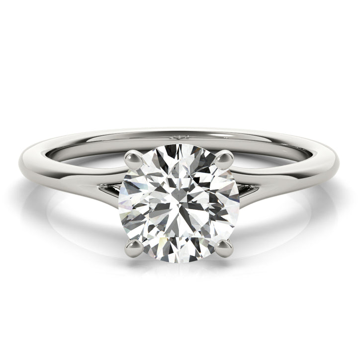 1 CT Platinum Round Diamond Engagement Ring