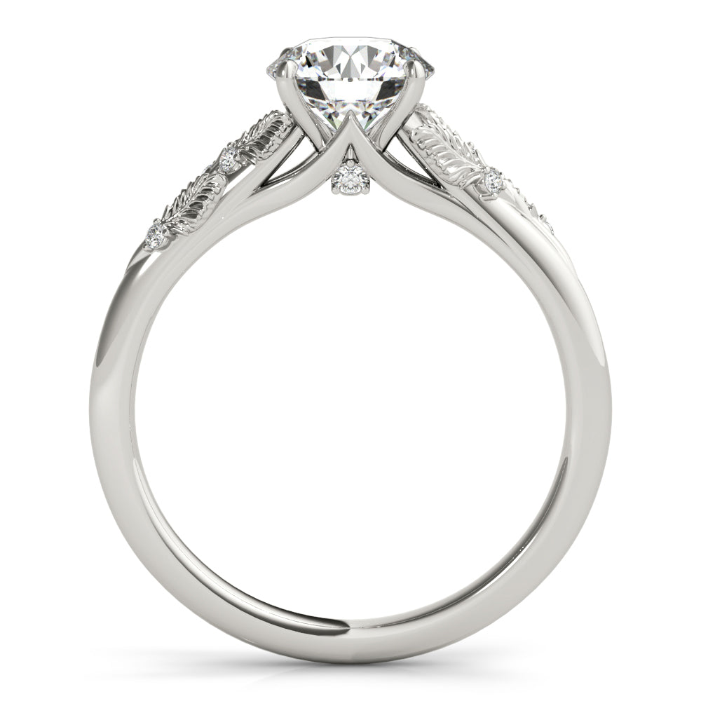 Platinum 1 ct Round Diamond Engagement Ring