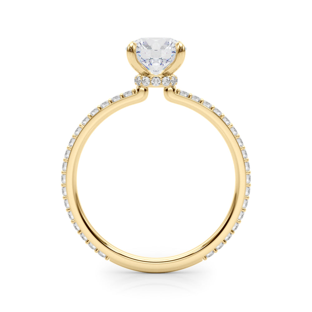 18K Yellow Gold 1.33ctw Round Diamond Halo Ring