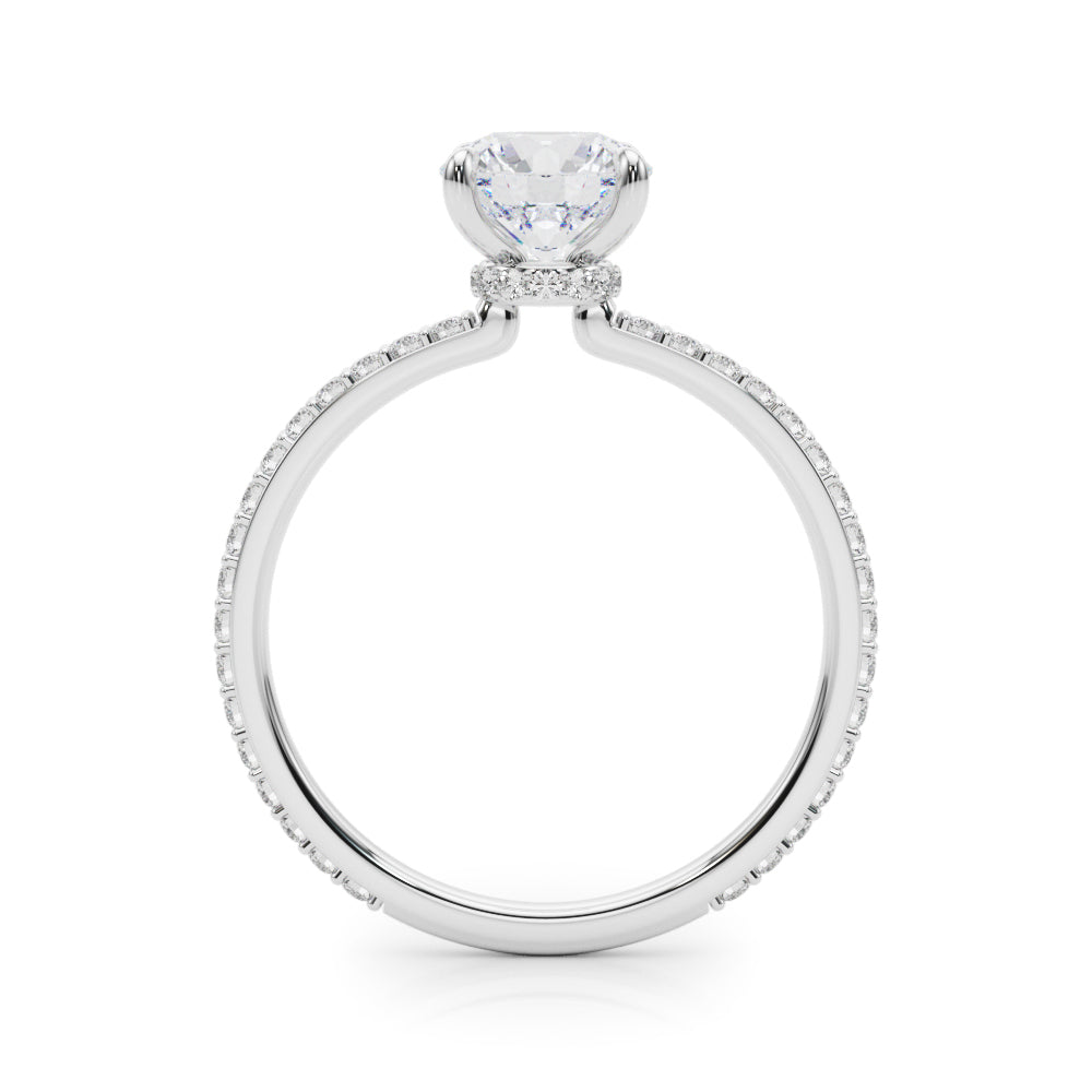 14K White Gold 1 CT Diamond Halo Engagement Ring