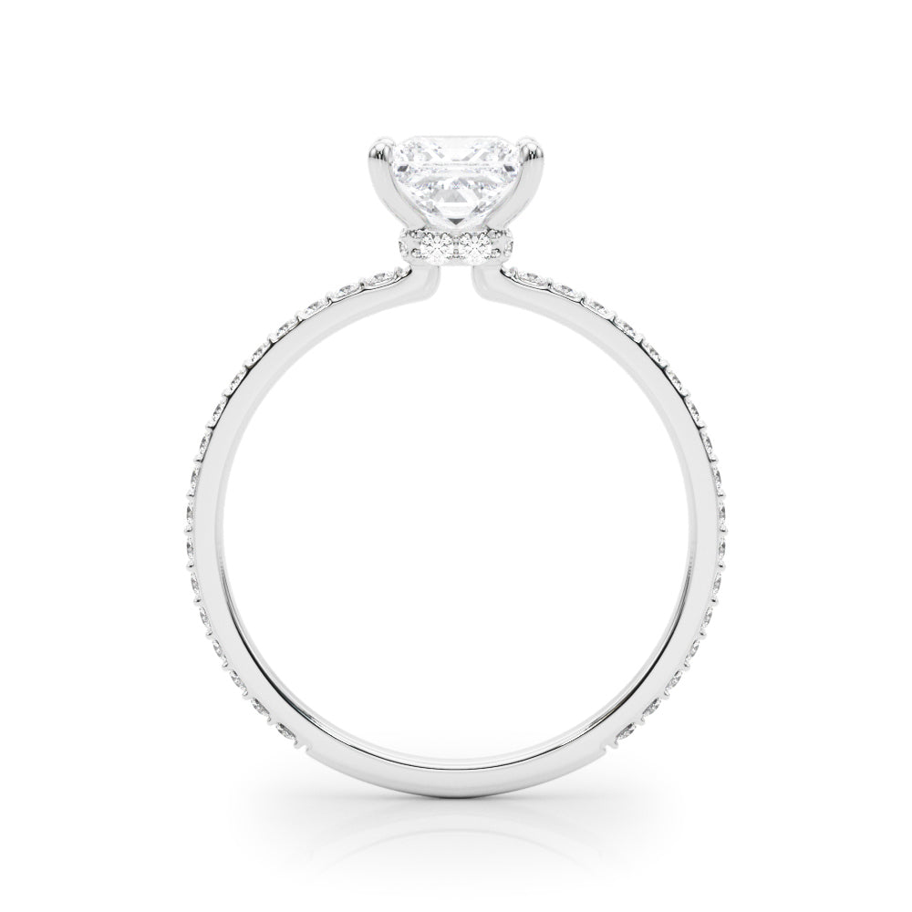 18K White Gold 1 CT Diamond Halo Engagement Ring