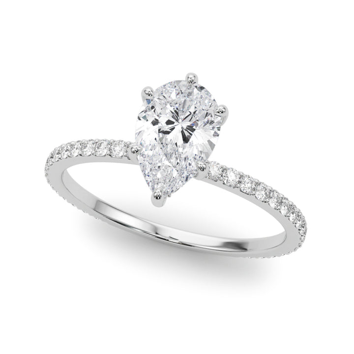 Platinum 1/3 CT Diamond Halo Engagement Ring