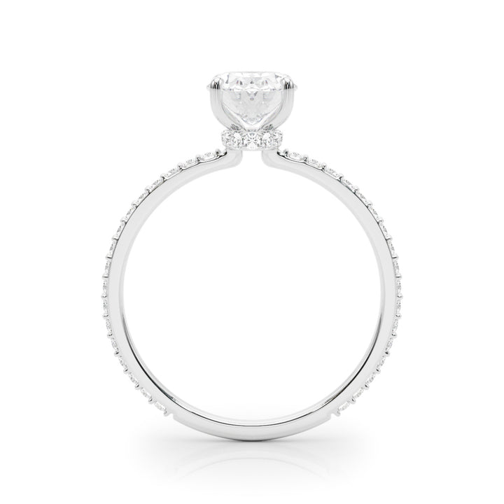 Oval Diamond Halo Engagement Ring