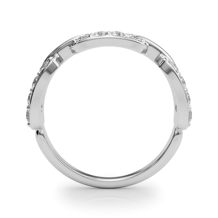 Platinum Round Diamond Fashion Statement Ring