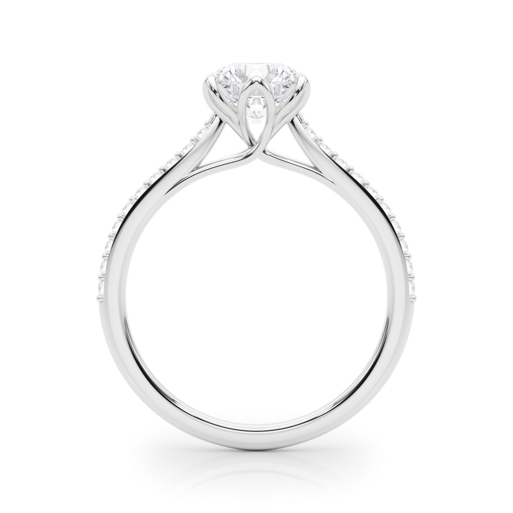18K White Gold 1 ct Diamond Engagement Ring