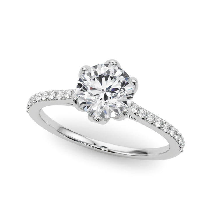 18K White Gold 1 ct Diamond Engagement Ring