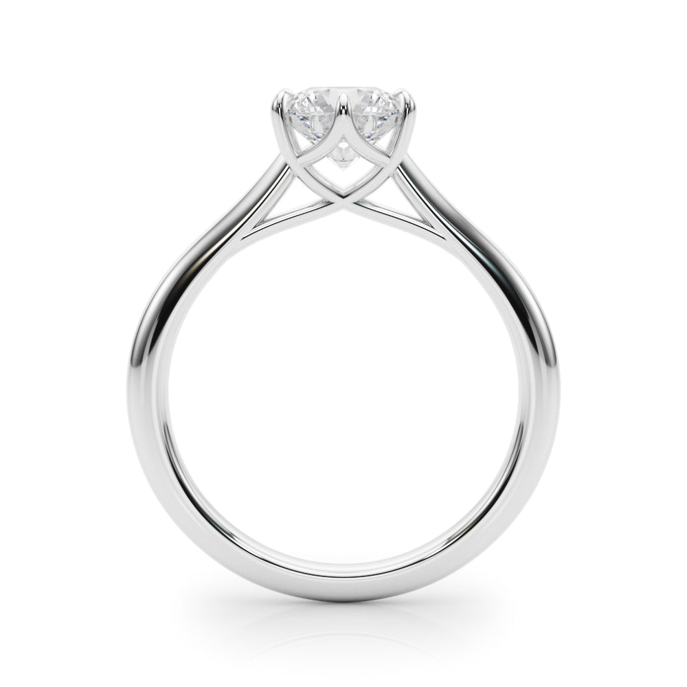 18K White Gold 1ct Diamond Solitaire Engagement Ring