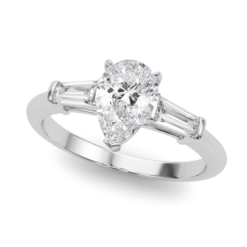 Platinum Diamond Taper Baguette Engagement Ring