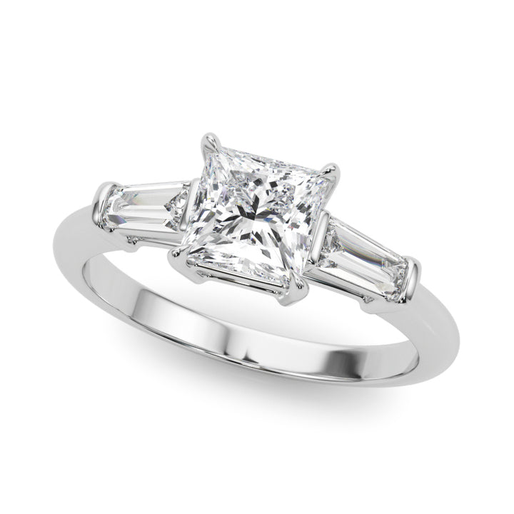 Platinum 1 CT Diamond Three Stone Engagement Ring
