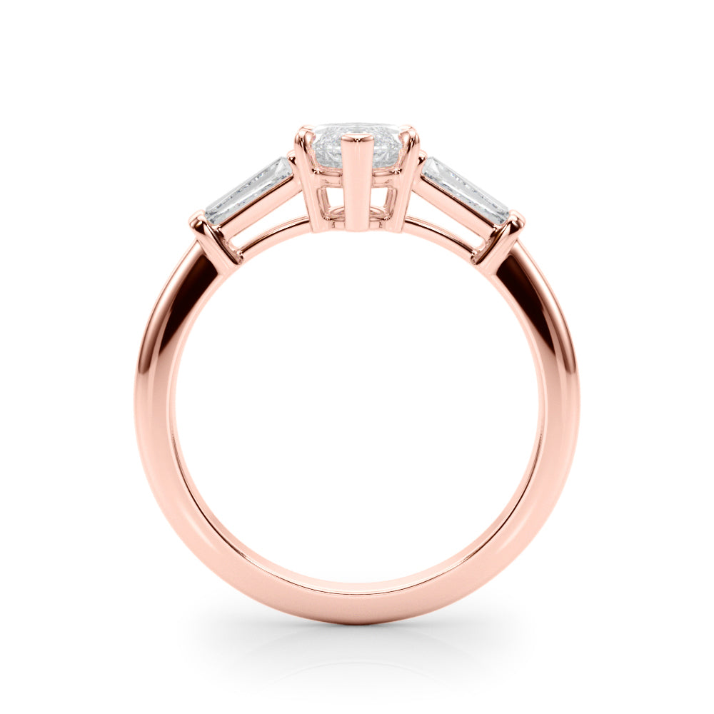 14K Rose Gold Marquise Diamond Engagement Ring