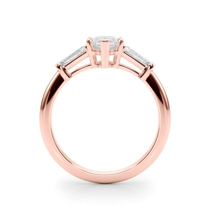14K Rose Gold Marquise Diamond Engagement Ring