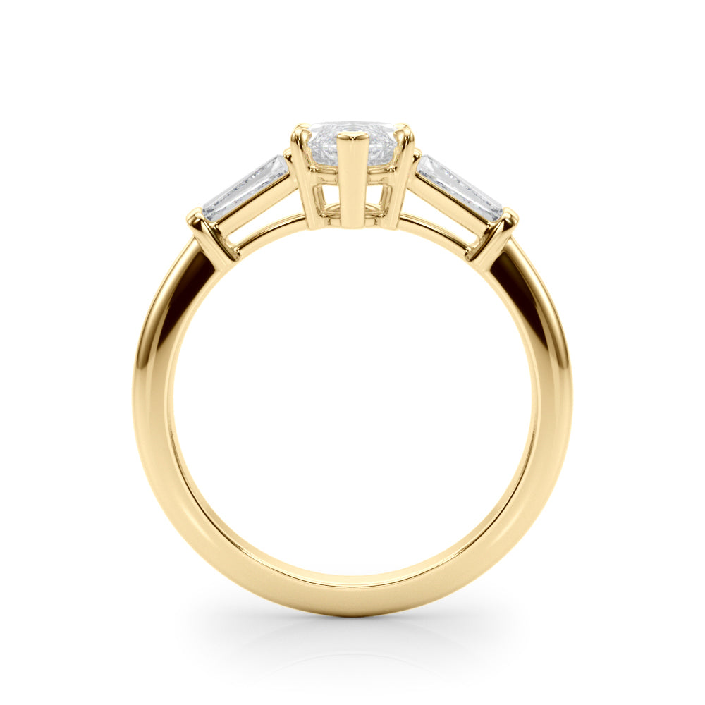 18K Yellow Gold Marquise Diamond Engagement Ring