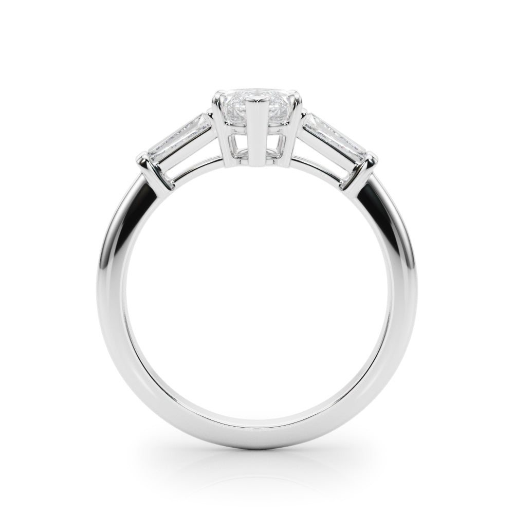 Platinum Marquise Diamond Engagement Ring 1/2 CT