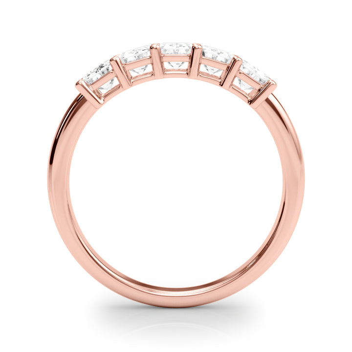 18K Rose Gold Emerald Diamond Engagement Ring