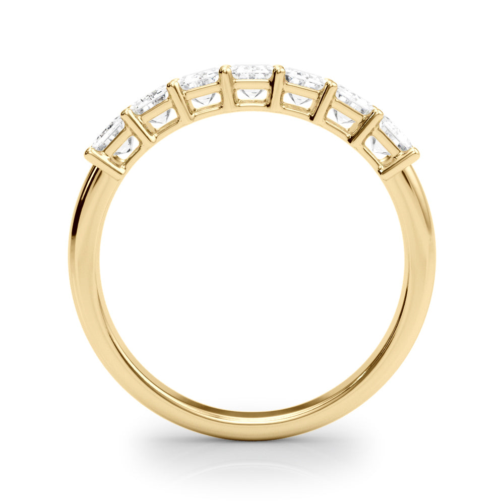 18K Yellow Gold Multi-Diamond Emerald Cut Ring