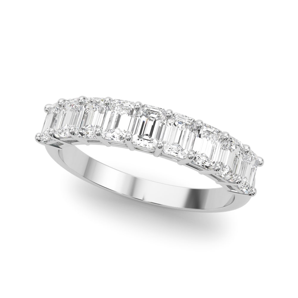 14K White Gold 1 1/3 ct tw Fancy Shape Diamond Wedding Ring