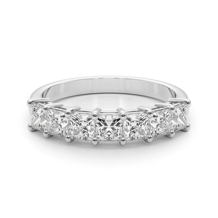 18K White Gold Square Diamond Engagement Ring