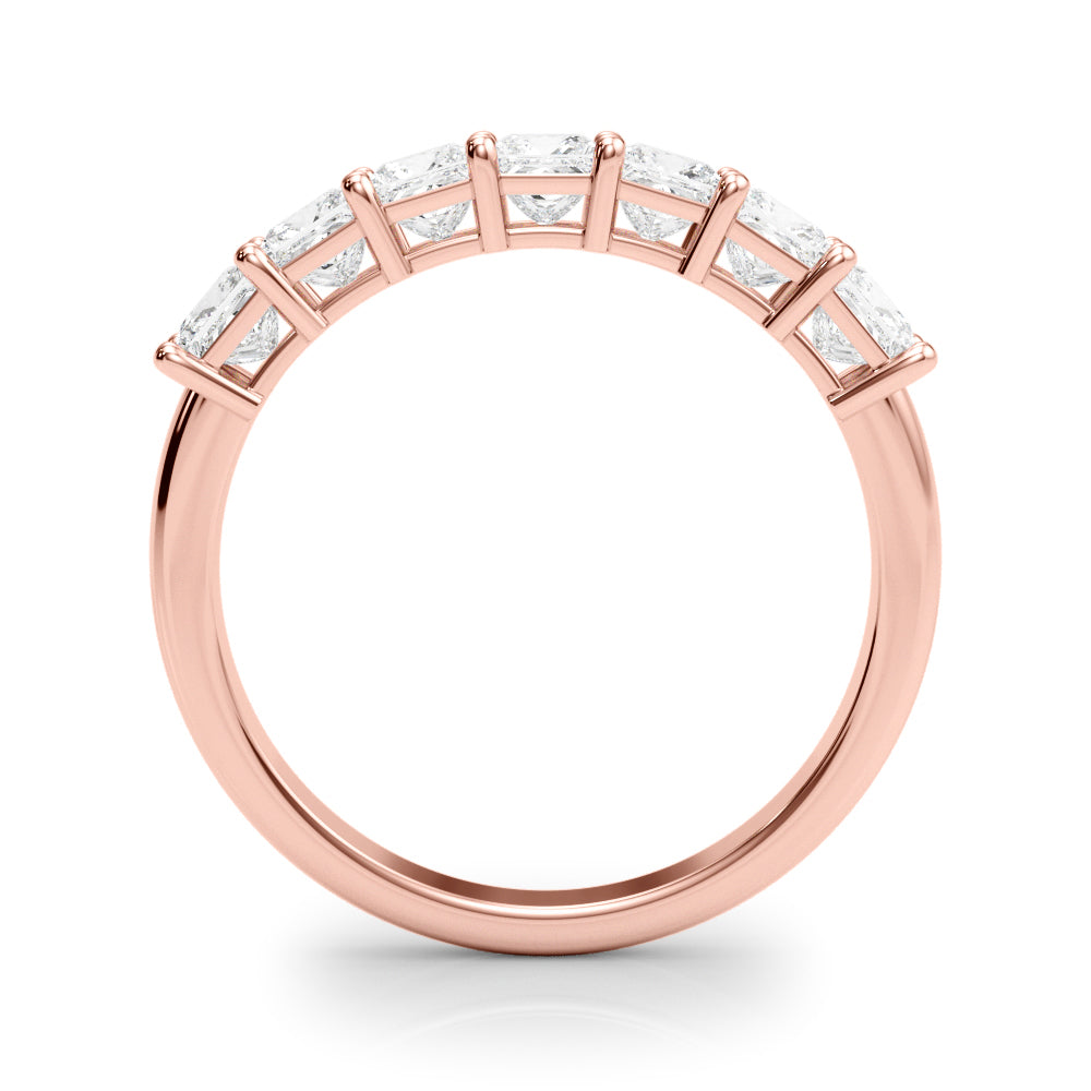 14K Rose Gold Square Diamond Wedding Ring