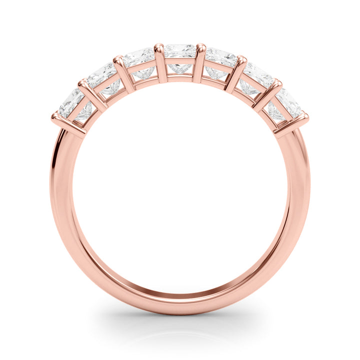 14K Rose Gold Square Diamond Wedding Ring