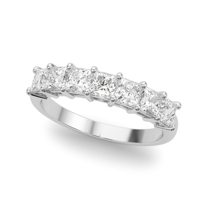 18K White Gold Square Diamond Engagement Ring