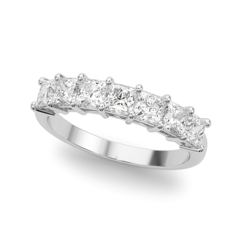 14K White Gold Square Diamond Engagement Ring