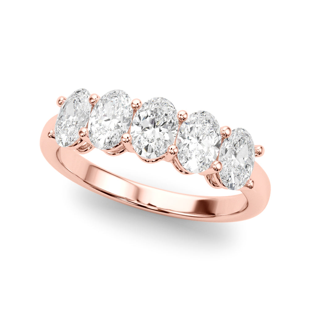 18K Rose Gold 1.65 CT Oval Diamond Engagement Ring