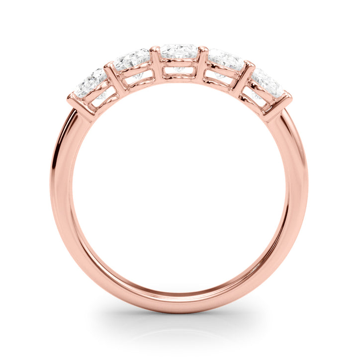 14K Rose Gold Oval Diamond Wedding Ring