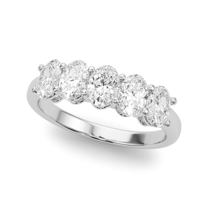 14K White Gold 1.65 ct Multi-Diamond Oval Ring