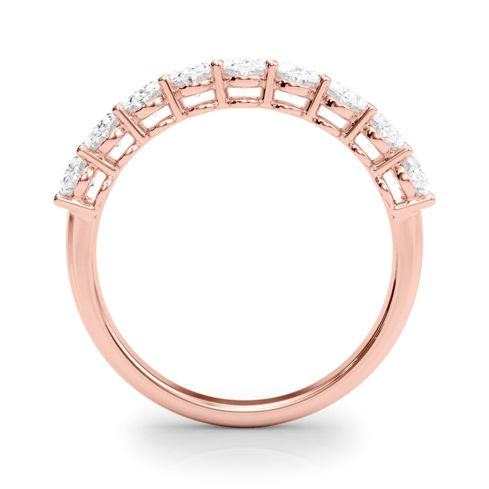 14K Rose Gold Oval Diamond Wedding Ring