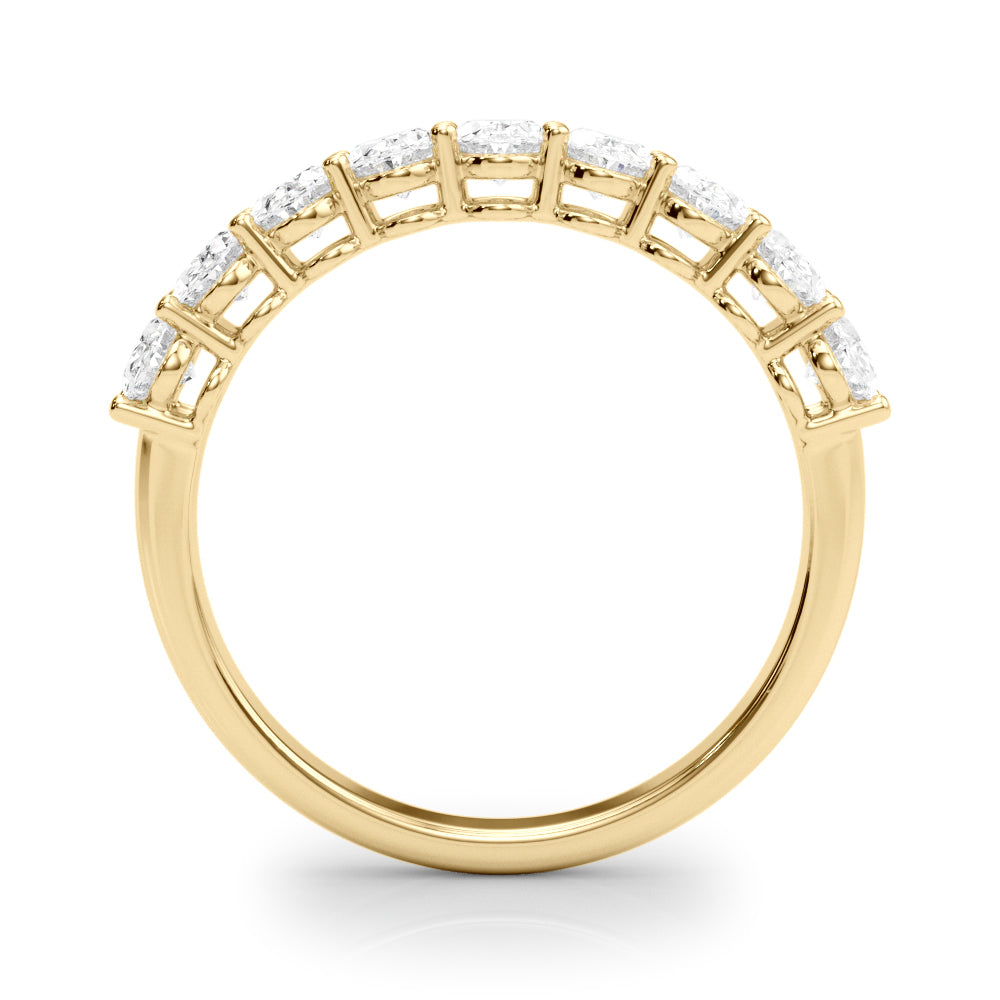 18K Yellow Gold Oval Diamond Wedding Ring