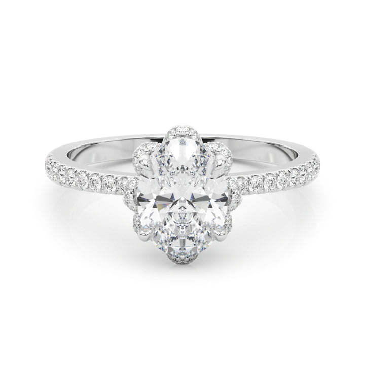 18K White Gold 1/4 CT Diamond Engagement Ring