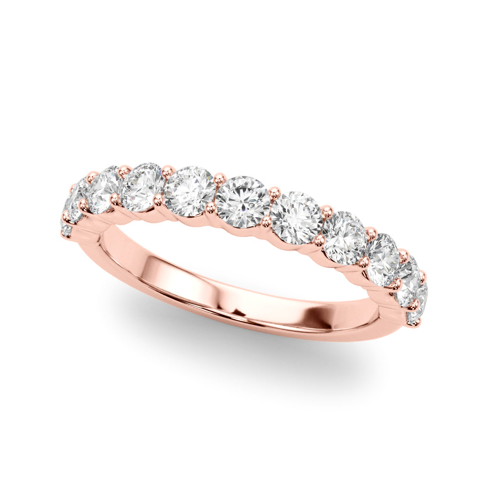 14K Rose Gold 1 CT Diamond Wedding Band