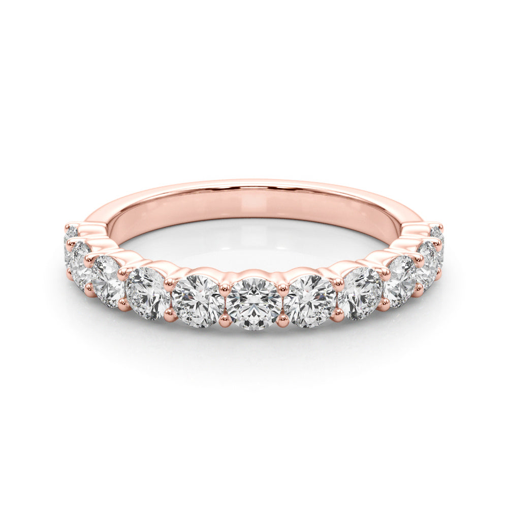 14K Rose Gold 1 CT Diamond Wedding Band