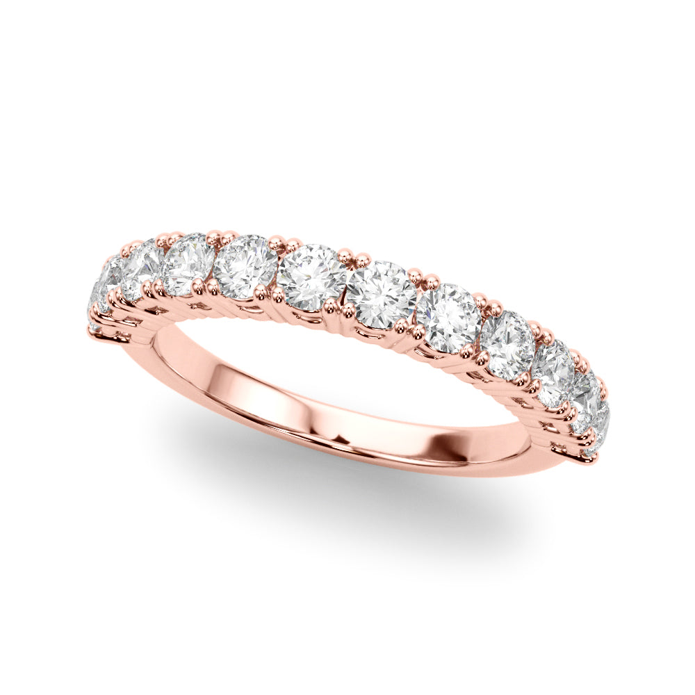 1 CT TW Rose Gold Diamond Wedding Band