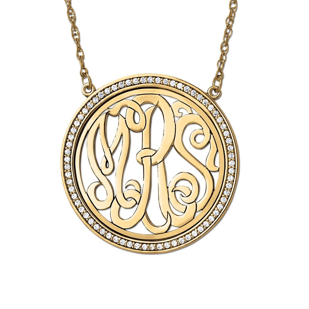 14K Yellow Gold Diamond Fashion Pendant