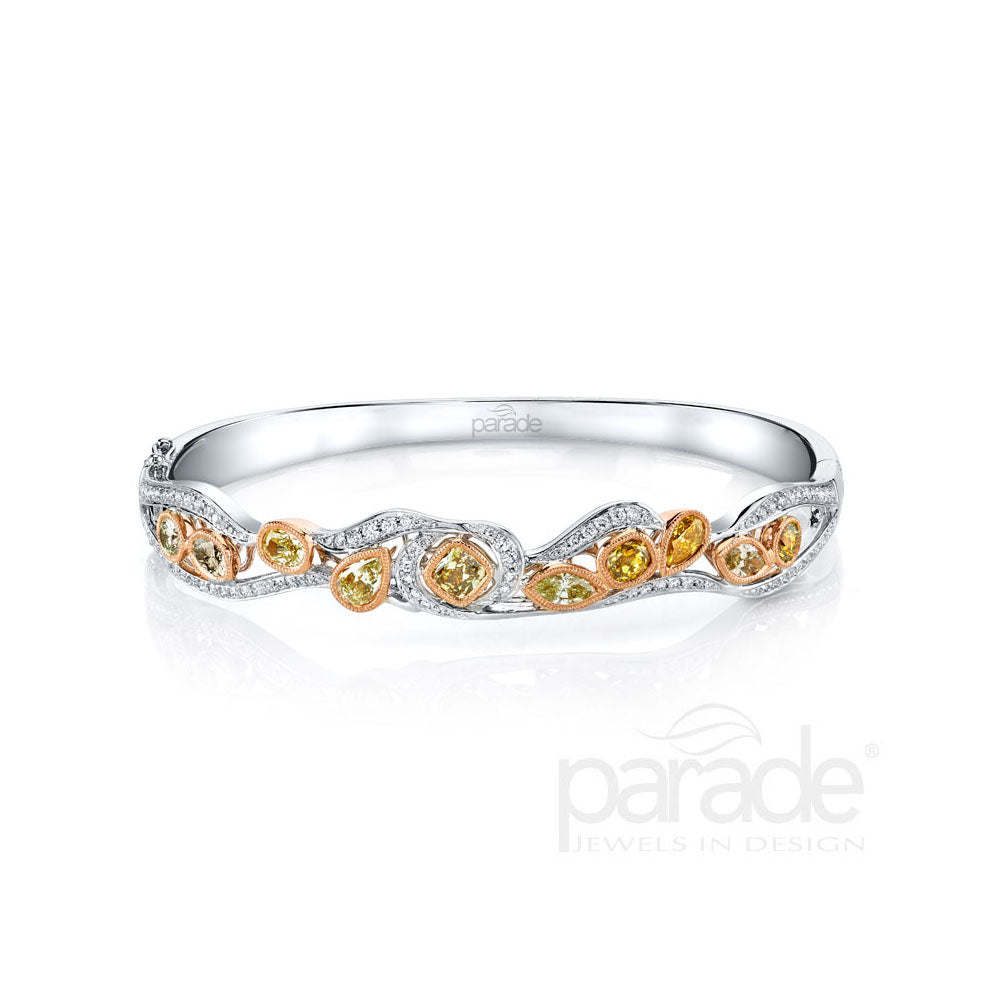 2.45 Carat Fancy Color Diamond Bracelet