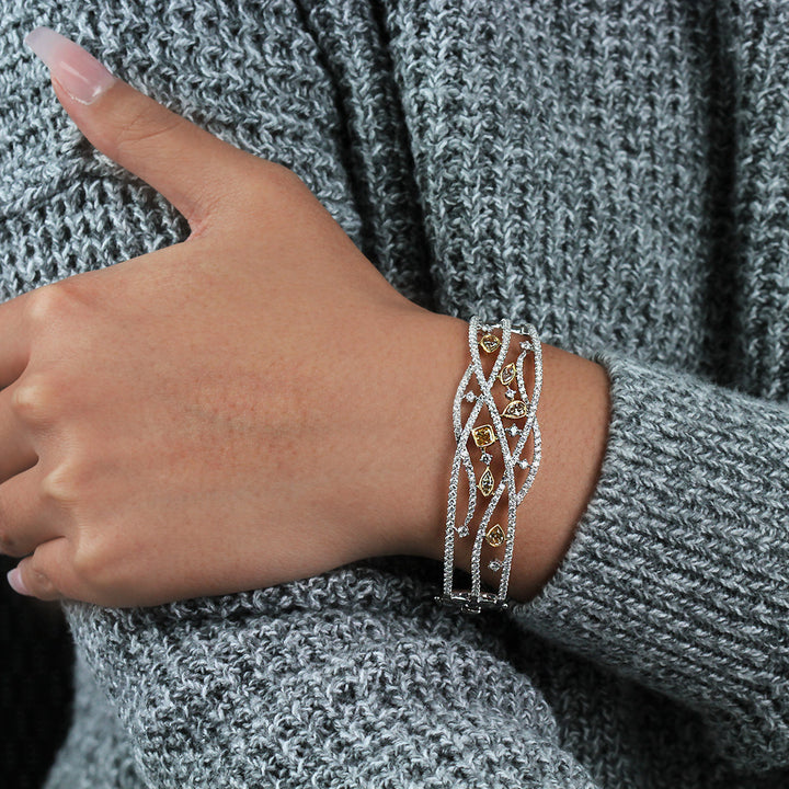 1.01 Carat Fancy Color Diamond Bracelet