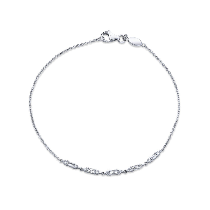 Round & Baguette Diamond Bracelet
