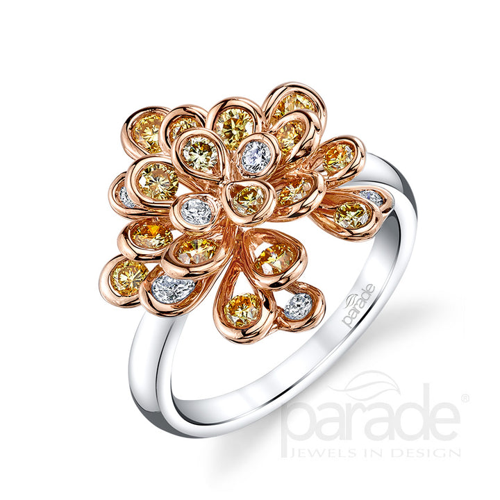 Fancy Color Diamond Cluster Band