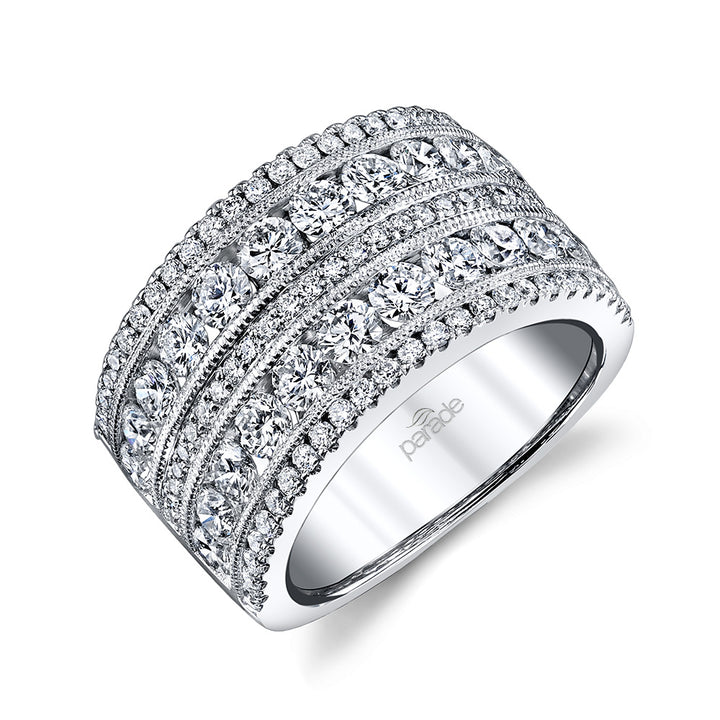 2.53 Carat Diamond Milgrain Band