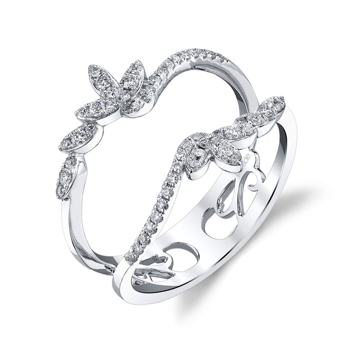 Diamond Lyria Leaves Ring