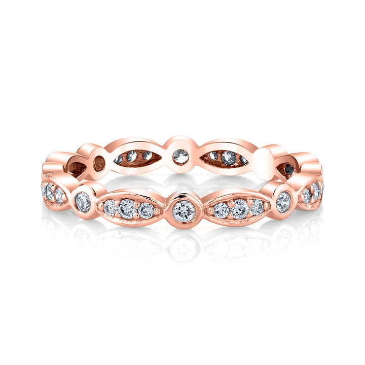 Marquise & Round Diamond Stackable Band