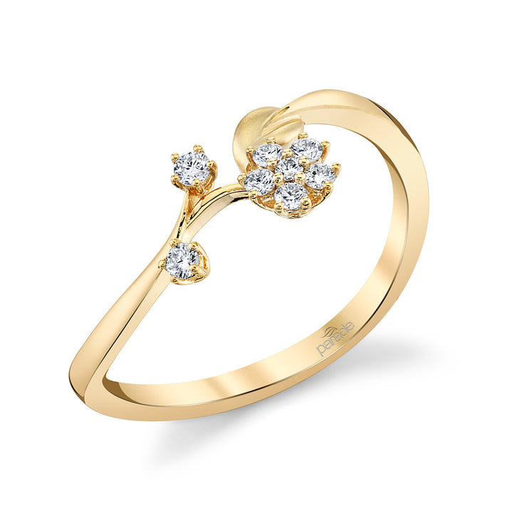 Diamond Lyria Leaves Ring