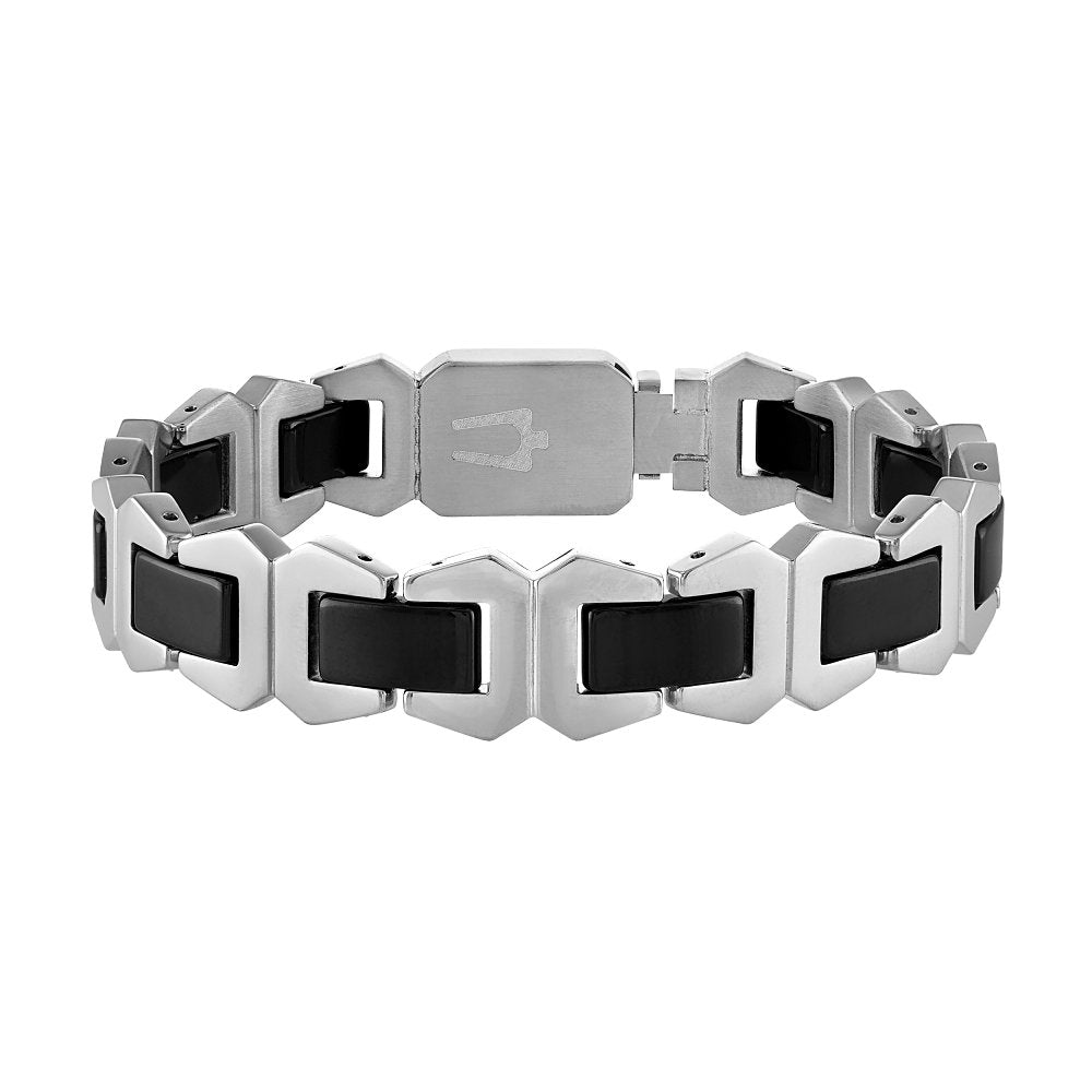 Bulova Ceramic & Steel Icon Collection Mens Bracelet