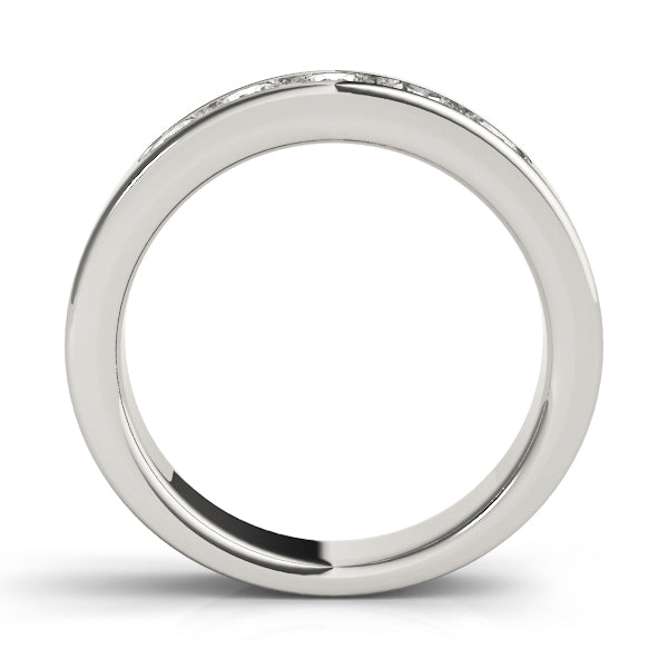 18K White Gold 1/4 ct Diamond Wedding Band