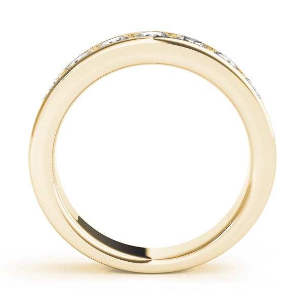 18K Yellow Gold Multi-Diamond Wedding Band