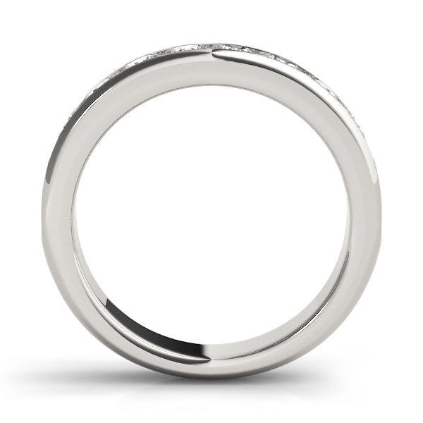 Platinum 1/5 CT Diamond Wedding Band Ring