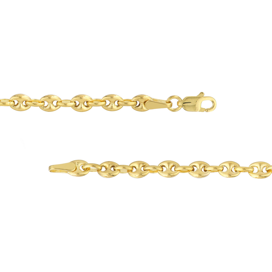 3.70mm Puff Mariner Chain with Lobster Lock