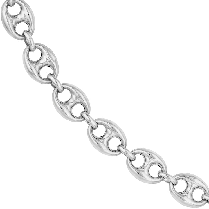 10mm Puff Mariner Chain with Fancy Oval Lobster Lock